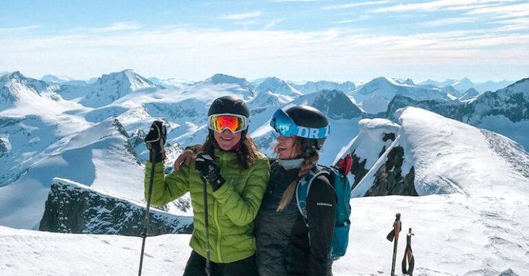 Winter Sport - Two Women Skiing on Snow